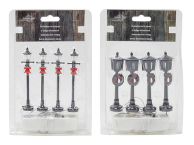 Svenska Wohnlaternen-Set für Weihnachtsdorf 4-teilig 10cm