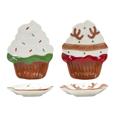 Svenska Living Weihnachtsteller Cupcake 18x13,8x2cm