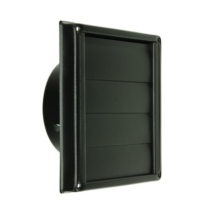 Renson 1068946 – Einbau-Dunstabzugshaubengitter 633 Edelstahl schwarz (Durchmesser 125) | 2 Stk