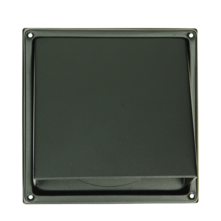 Renson 1066436 – schwarzes Edelstahl-Dunstabzugshaubengitter Typ 641 ø100 mm, Aufputzmontage | 2 Stk