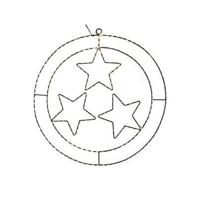 Svenska Living LED Weihnachtsanhänger Ring Sterne schwarz 50cm