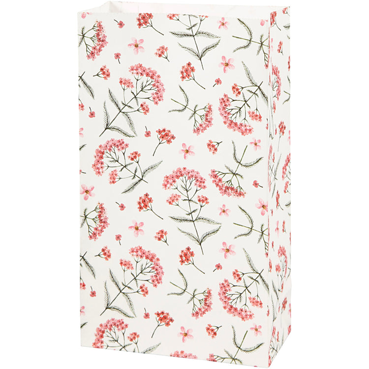 Vivi Gade Papiertüten, Blumen, H: 21 cm, Größe 6x12 cm, 80 g, 8 Stück 1 Box