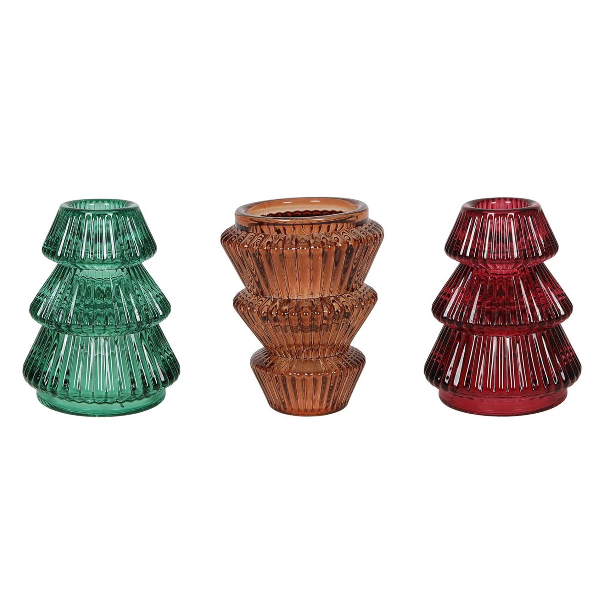 Svenska lebender Kerzenständer Weihnachtsbaum 2-Wege-Glas ø6,5x8cm