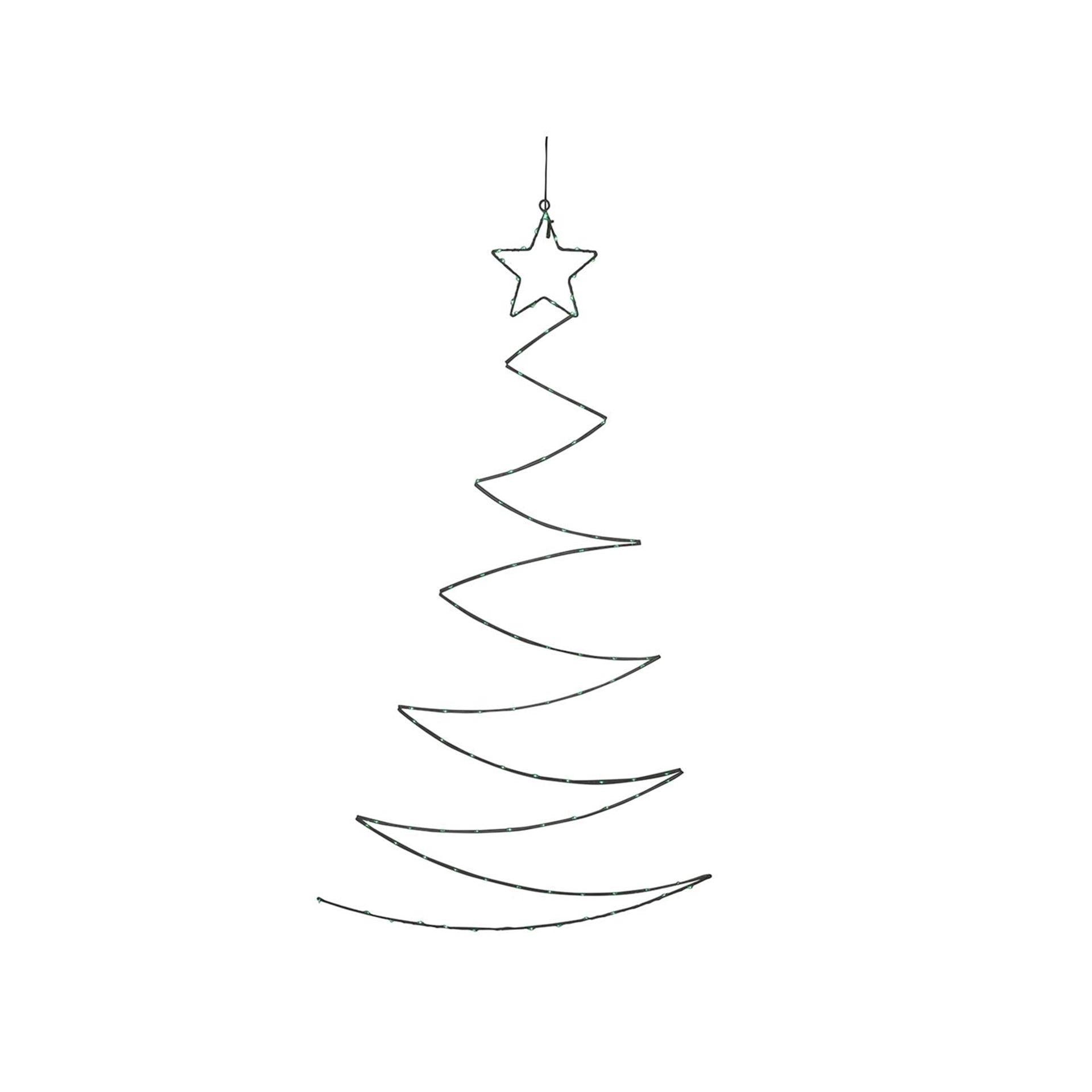 Svenska Living LED Wanddeko Weihnachtsbaum grün 100x60cm