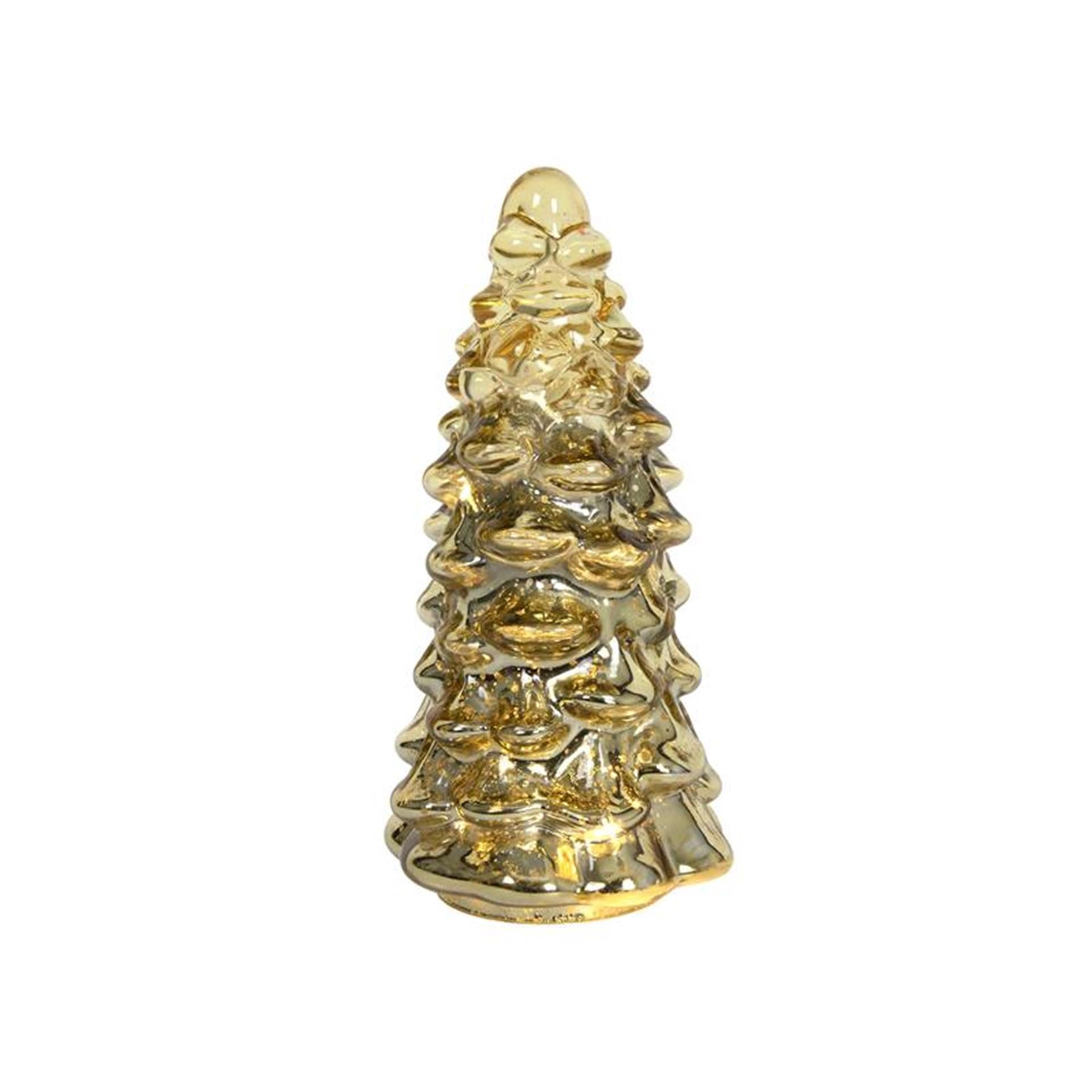 Svenska lebende Statue Weihnachtsbaum Glas LED Gold 20cm