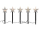 Svenska Living Gartenstecker-Set 5-teilig LED-Stern + Timer