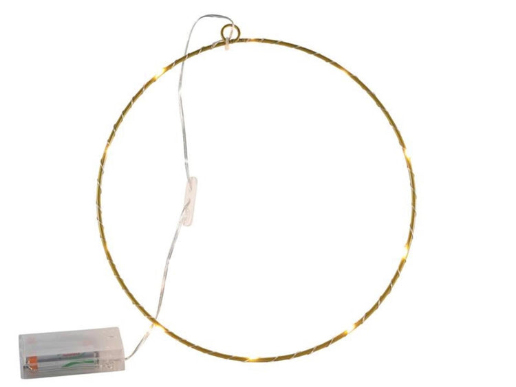 Svenska Living Dekoration Metall 25 cm Gold 10 LED-Lampen