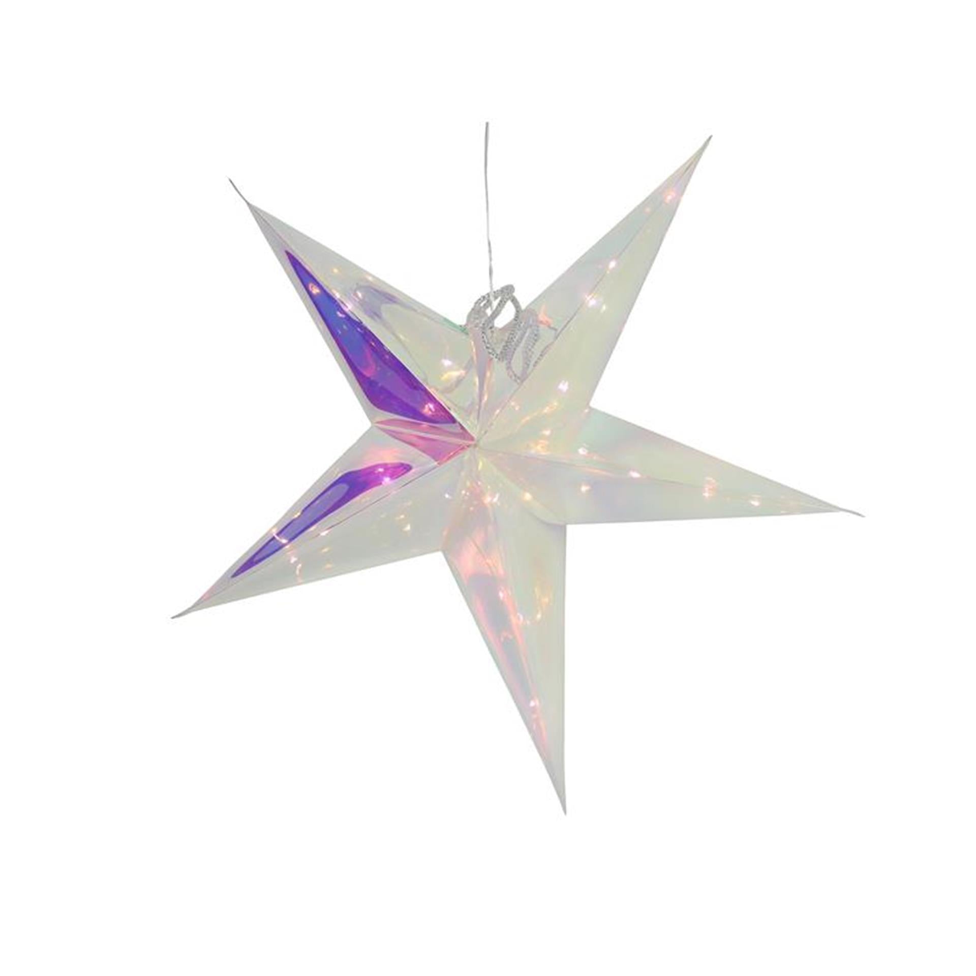 Svenska Living Star schillernd 53 cm 20 LED Timer 2xaa