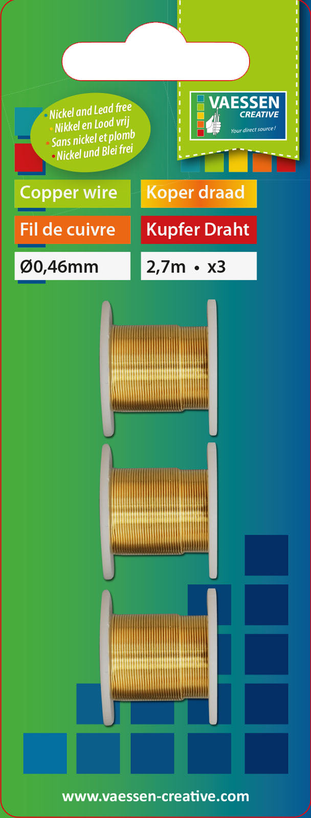 Vaessen creative • Basteldraht 3x2,7m 0,46mm Gold