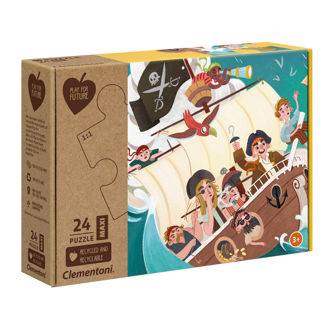 Clementoni Play für zukünftiges Maxi -Puzzle - Pirates, 24st.