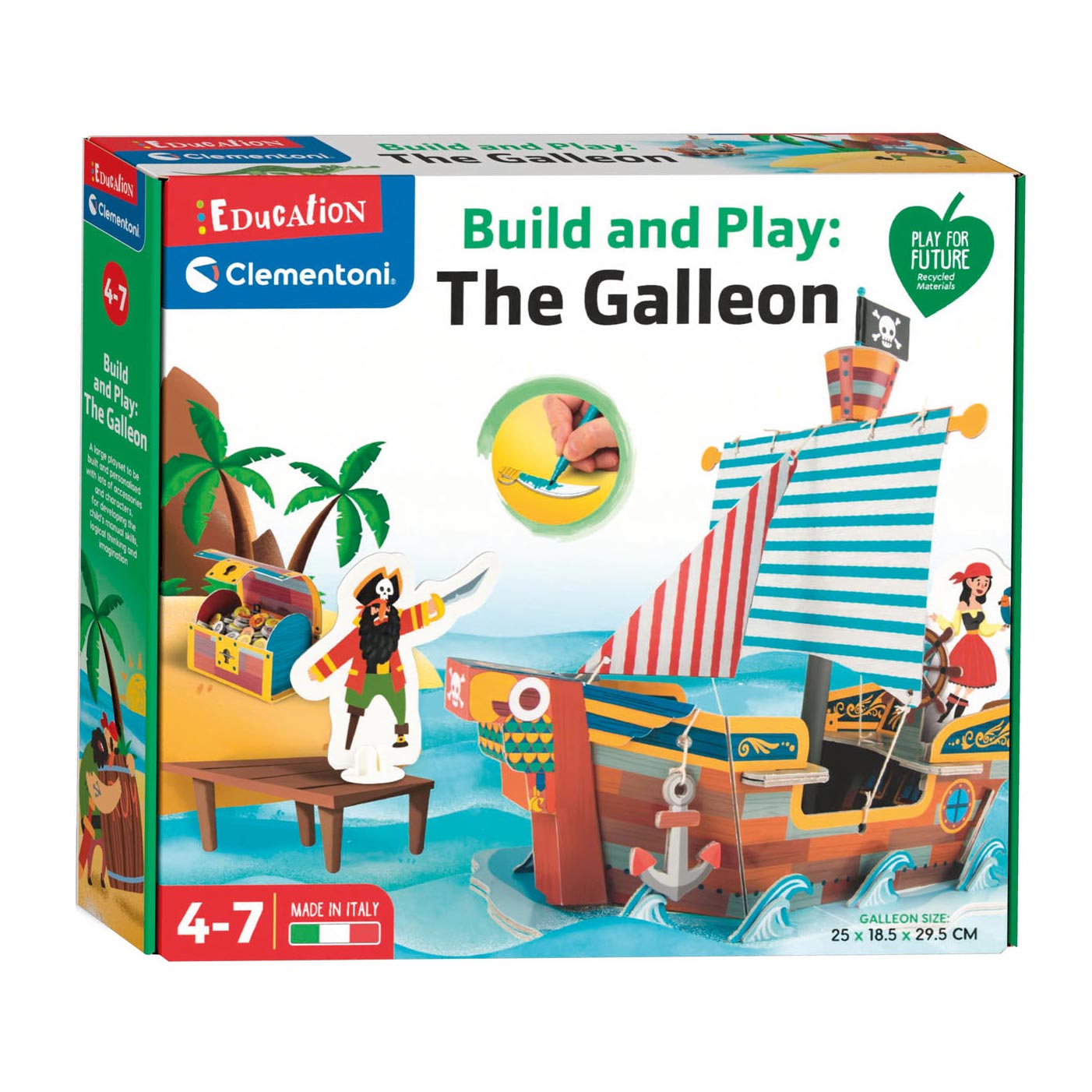 Clementoni Education - Bauspiel Piratenboot