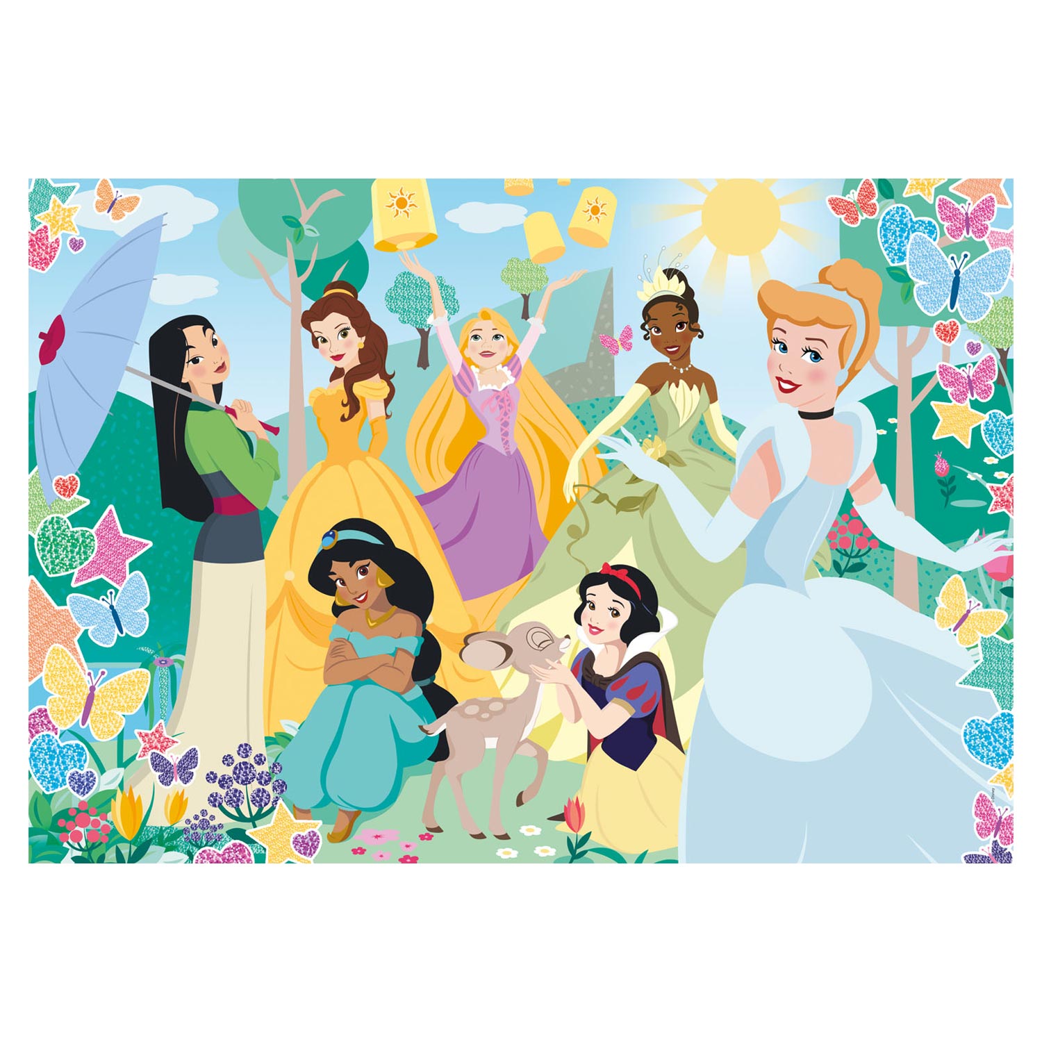 Clementoni Glitter Puzzle Prinzessin, 104st.