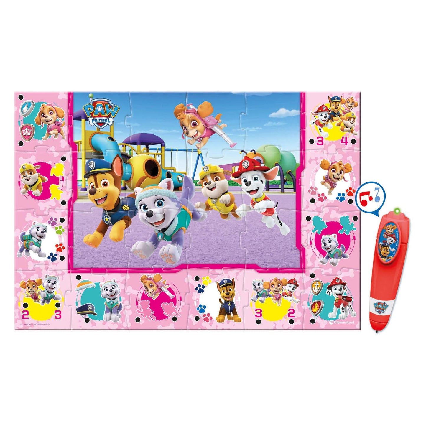 Clementoni Bodenpuzzle groß interaktiv - Pfotenpatrouille rosa