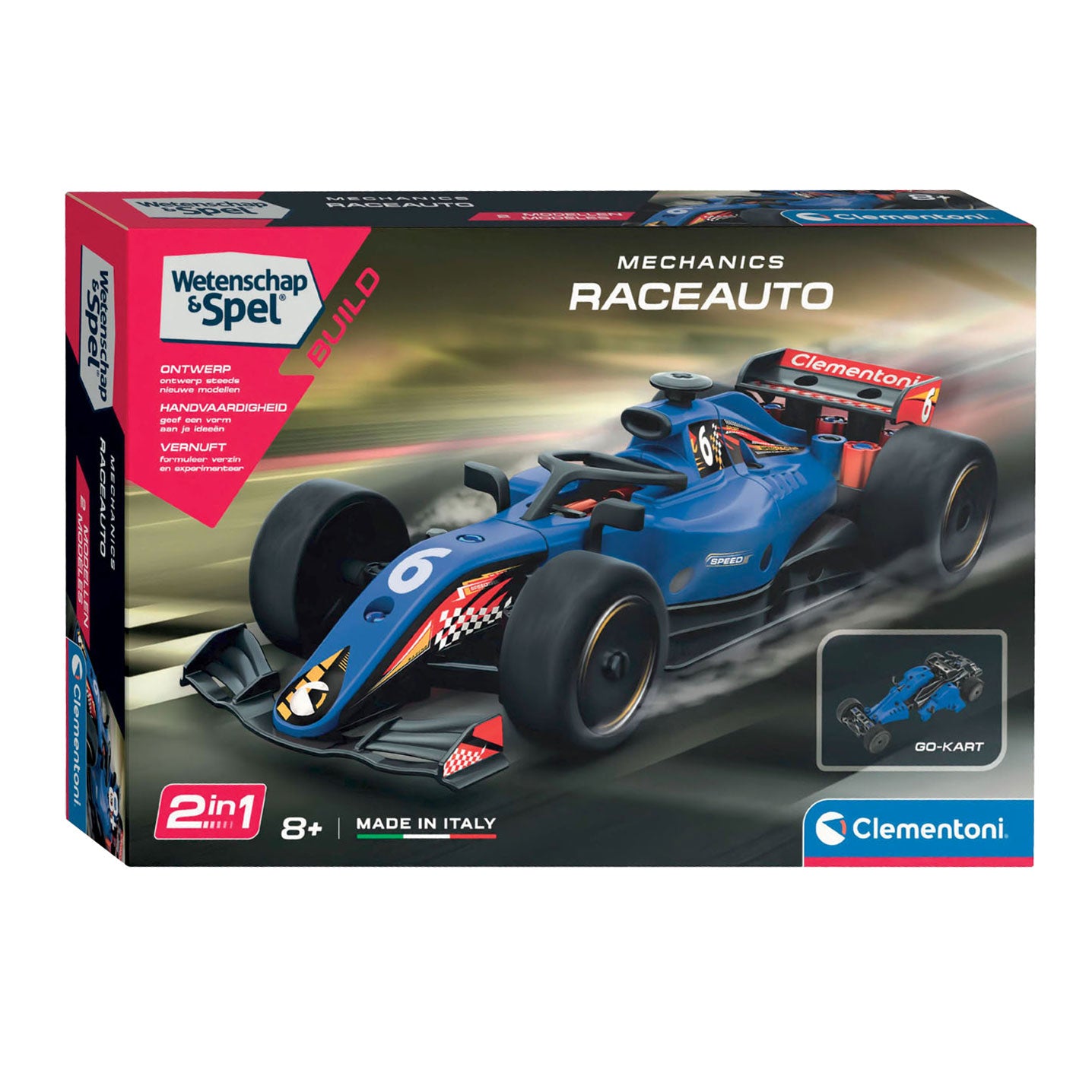 Clementoni Science und Game Mechanics Racing Car oder Go Kart 2in1 Gebäude -Set