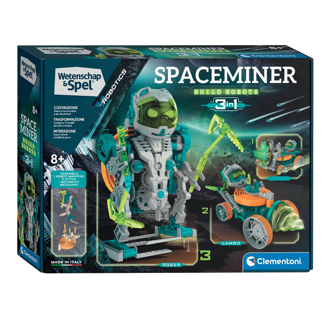 Clementoni Science and Space Space Miner Robotics 3in1 Bouwset