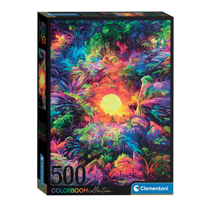 Clementoni Puzzle psyschedelic Sonnenaufgang Farbe Baum, 500Stk.
