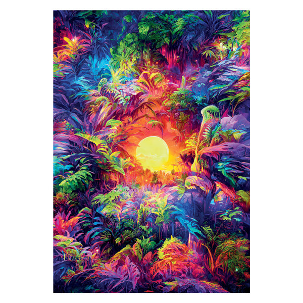 Clementoni Puzzle psyschedelic Sonnenaufgang Farbe Baum, 500Stk.