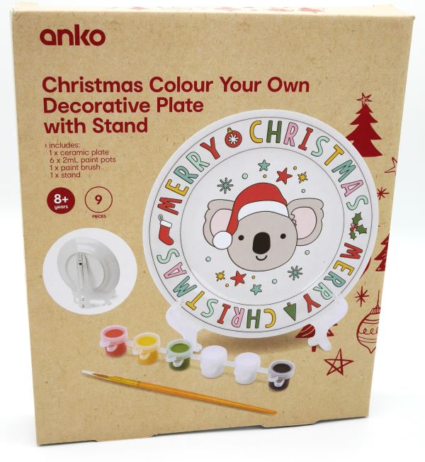 Playgo Christmas Teller selbst malen Frohe Weihnachten