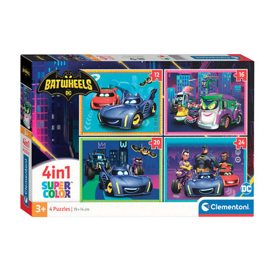 Clementoni Jigsaw Puzzle 4in1 BATWHEELS