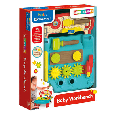 Clementoni Baby - Montessori Workbench mit Holzelementen