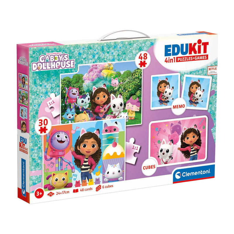 Clementoni Gabbys Poppenhuis Edukit 4in1 Rätsel und Spiele