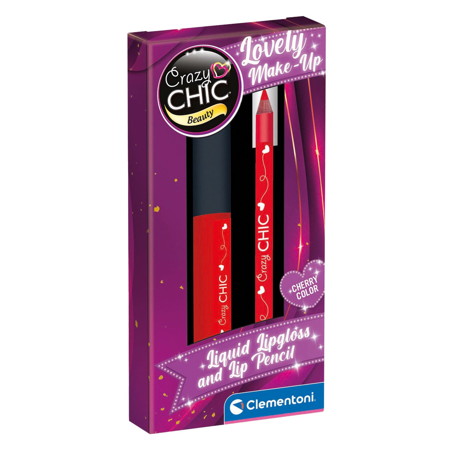 Clementoni Crazy Chic Lipgloss und Lipiner Cherry Red