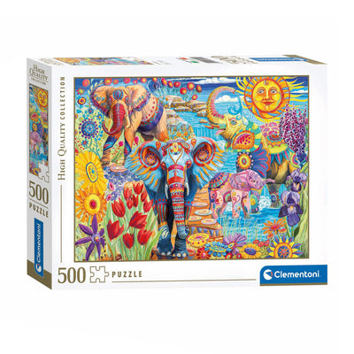 Clementoni Jigsaw Puzzle Artworks Elefanten Karneval, 500st.