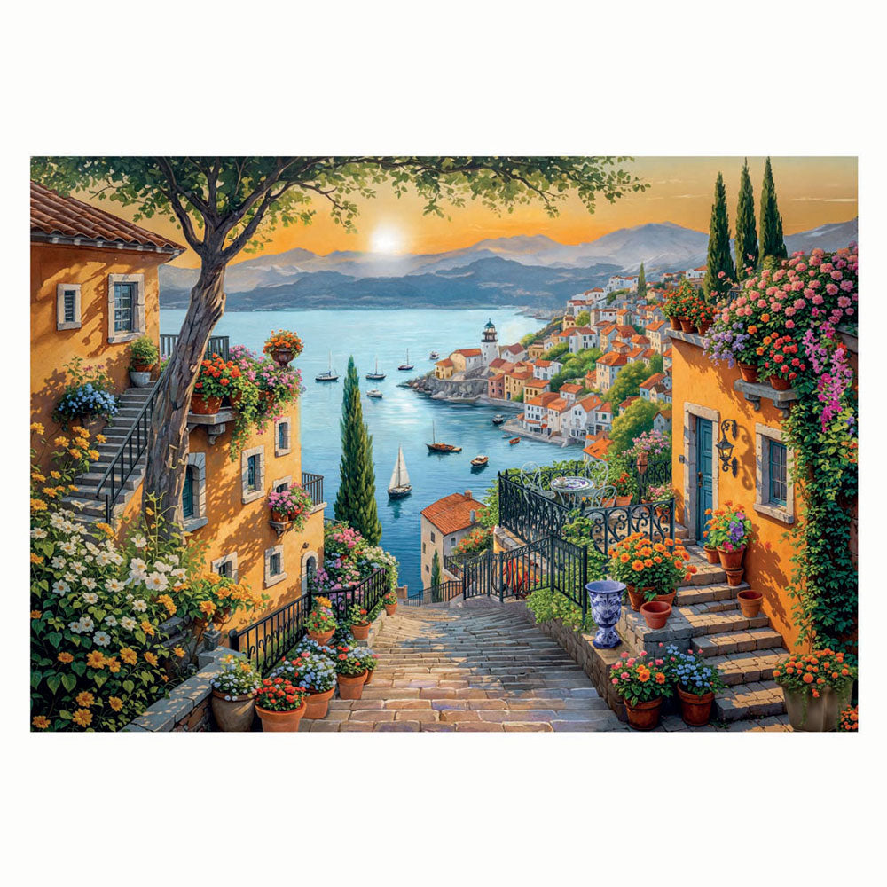 Clementoni Puzzle -Kunsttreppe zum Hafen, 1500st.