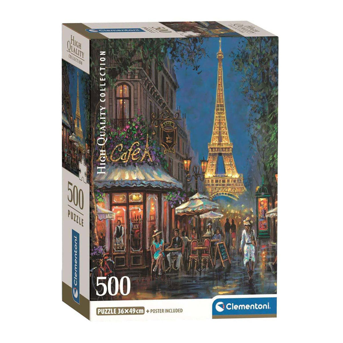 Clementoni Jigsaw Puzzle Night im Eiffel Café, 500st.