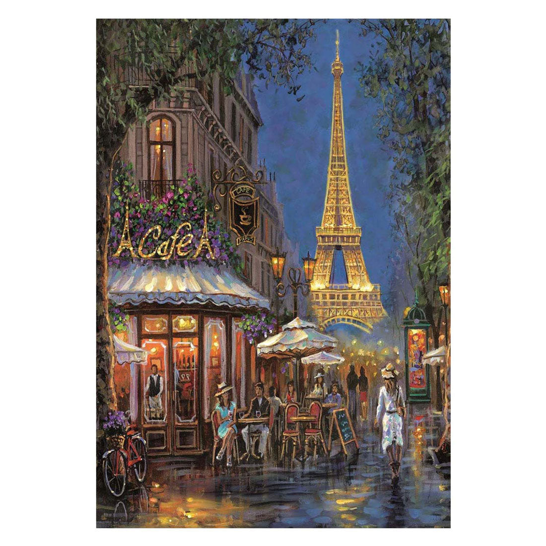 Clementoni Jigsaw Puzzle Night im Eiffel Café, 500st.