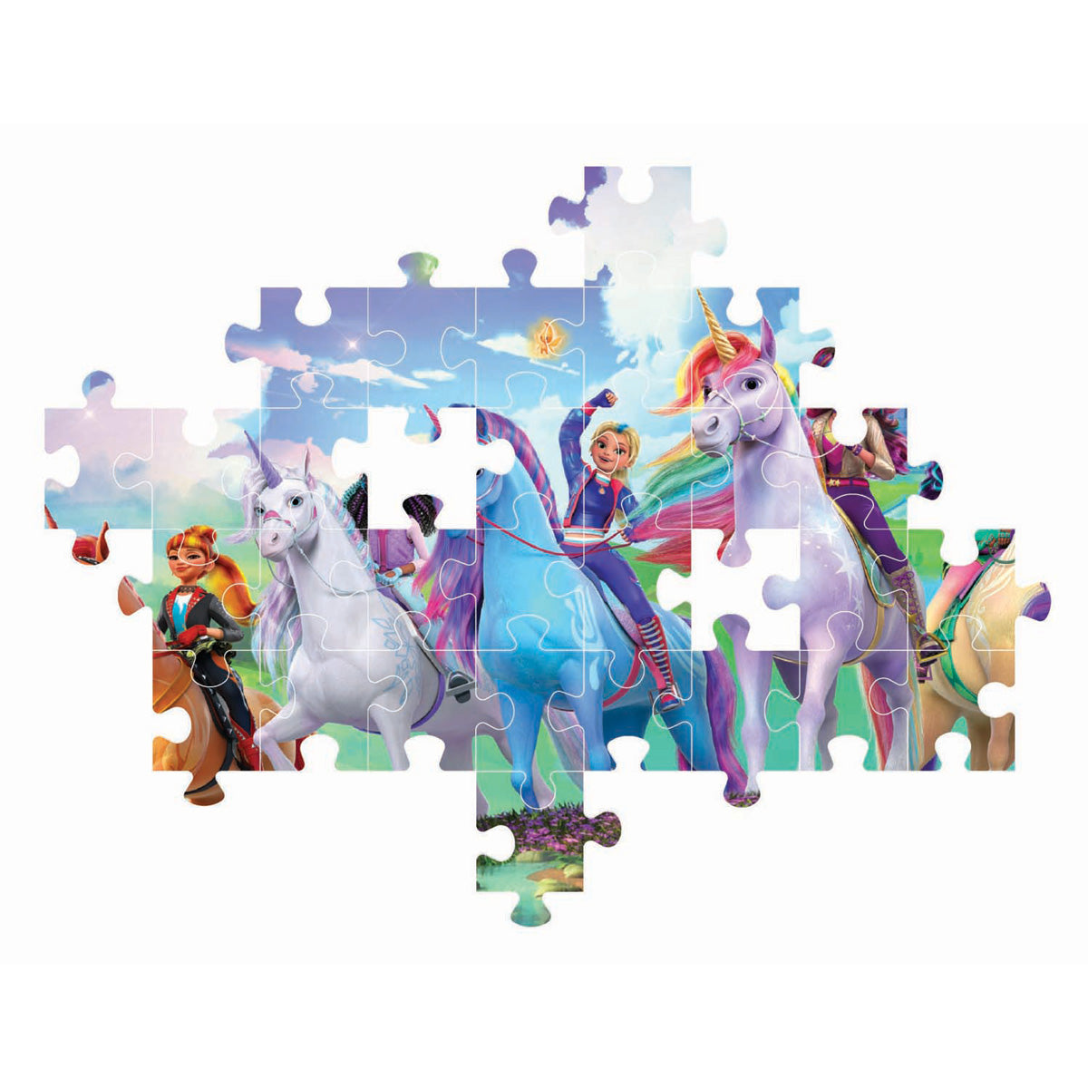 Clementoni Puzzle Einhorn-Akademie – 104 Teile.