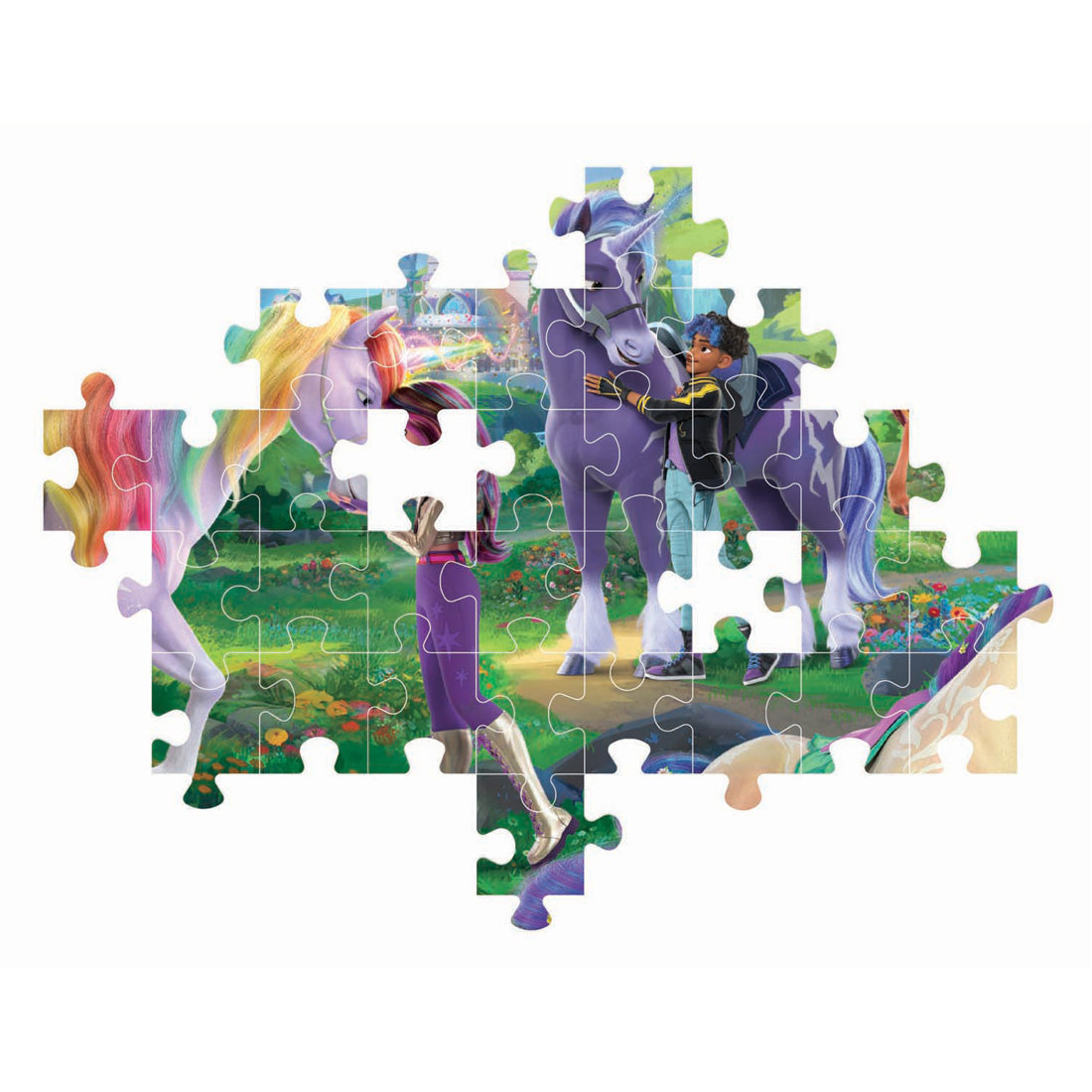 Clementoni Puzzle Einhorn-Akademie – 104 Teile.