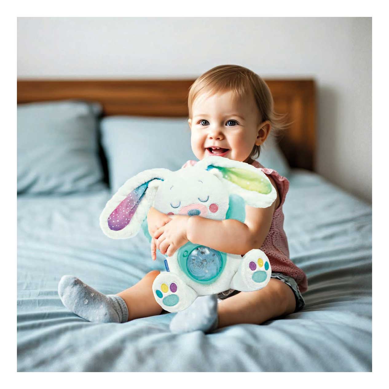 Clementoni Baby-Kaninchen-Kuscheltier, interaktives Nordlicht