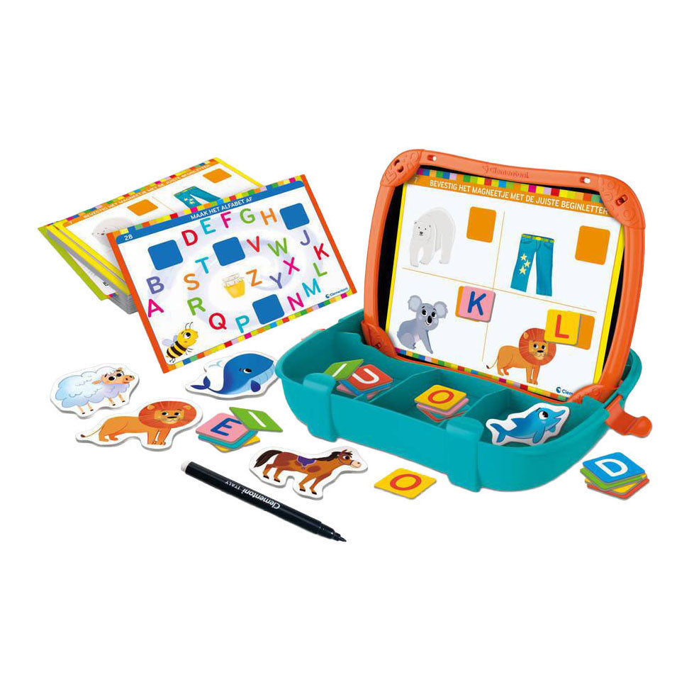 Clementoni Education magnetischer Koffer mit Alphabet und Tieren