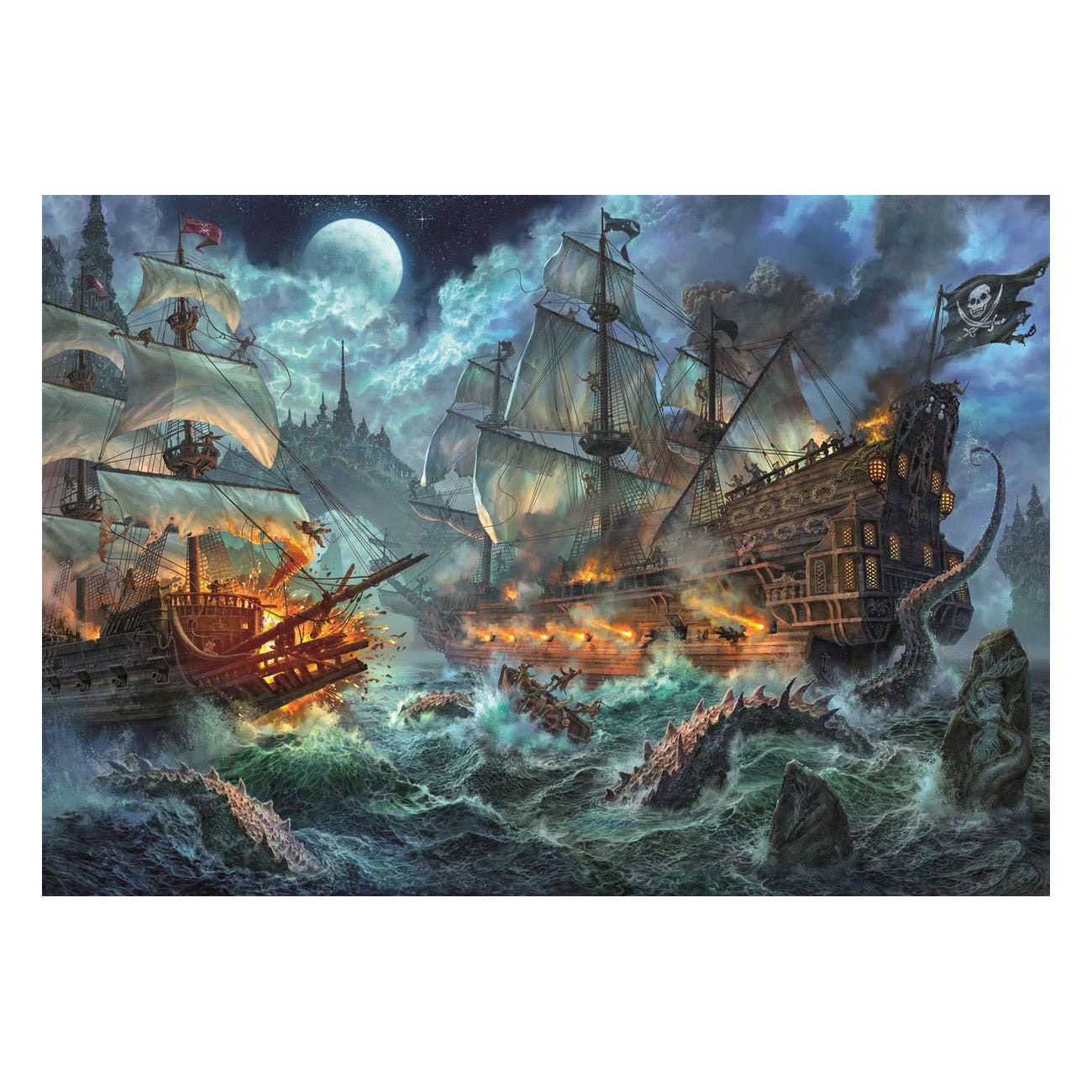 Clementoni - Puzzle - 6000 Teile - Seeschlacht - Puzzle für Erwachsene