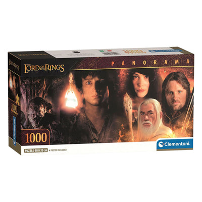Clementoni - Puzzle - 1000 Teile - Der Herr der Ringe Panorama - Puzzle für Erwachsene