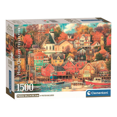 Clementoni-Puzzle „Gute Zeiten Hafen“ – 1500 Teile.
