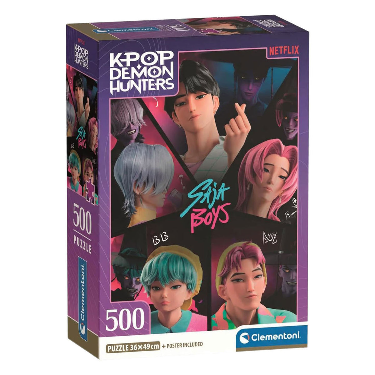 Clementoni K-Pop Demon Hunters Puzzle 1000 Teile – kompaktes Huntrix-Puzzle – Kpop-Geschenk für Erwachsene ab 14 Jahren
