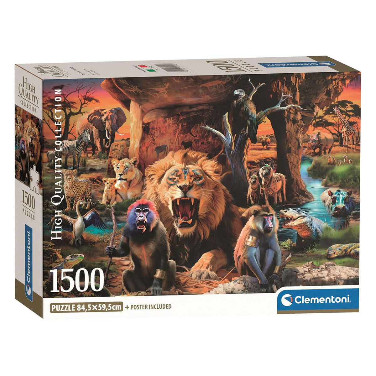 Clementoni – Puzzle – 1500 Teile – Tiere Kompaktbox 2024 – Puzzle für Erwachsene