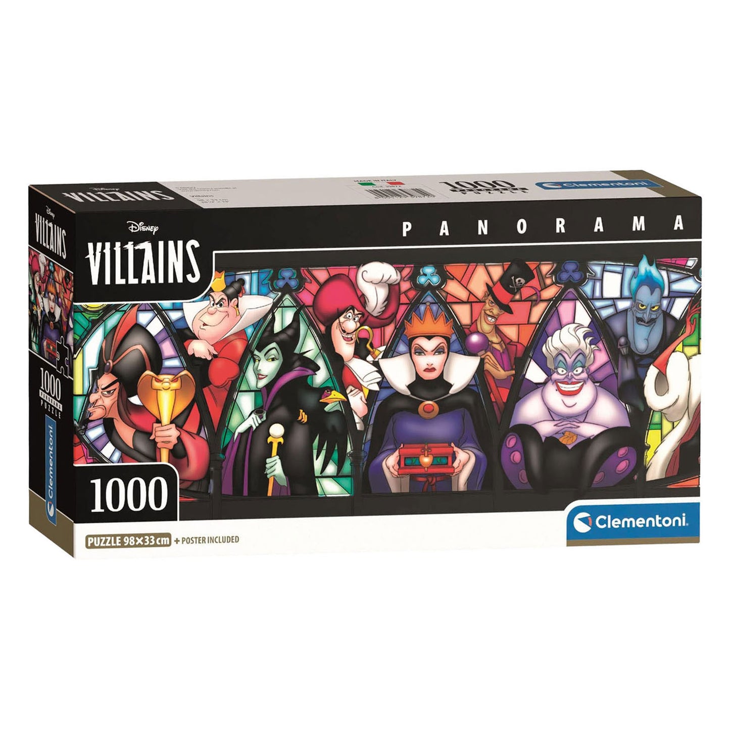 Clementoni Puzzle Disney Bösewichte Panorama - 1000 Teile.