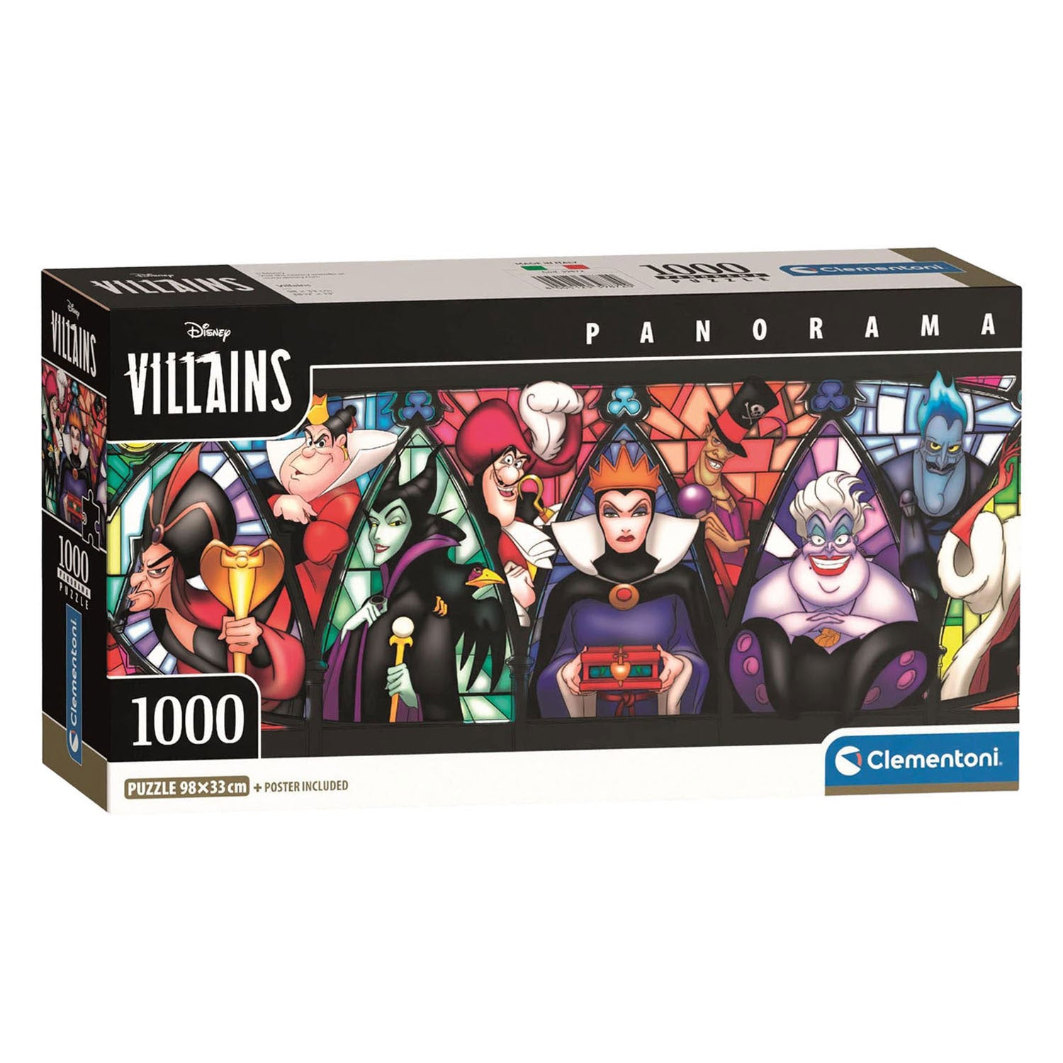 Clementoni Puzzle Disney Bösewichte Panorama - 1000 Teile.