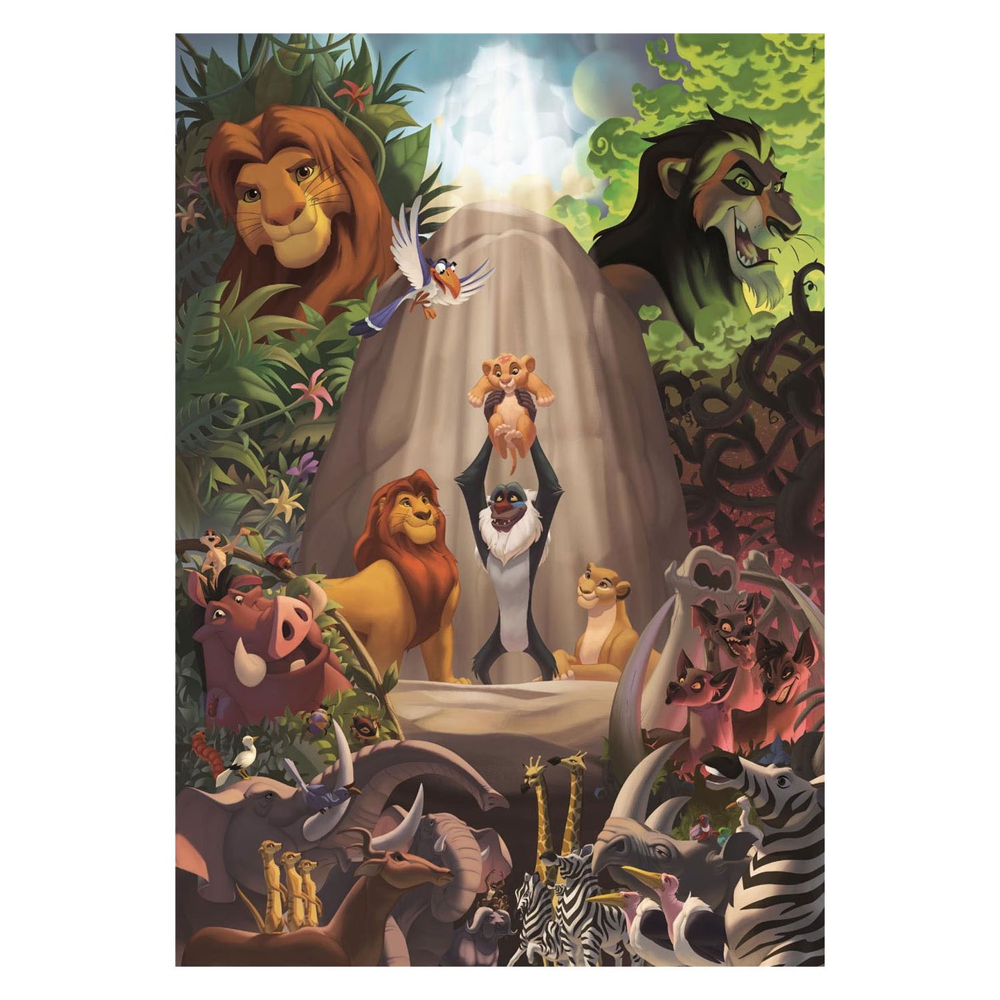 Clementoni-Puzzle - Der König der Löwen - 1000 Teile - inklusive Poster
