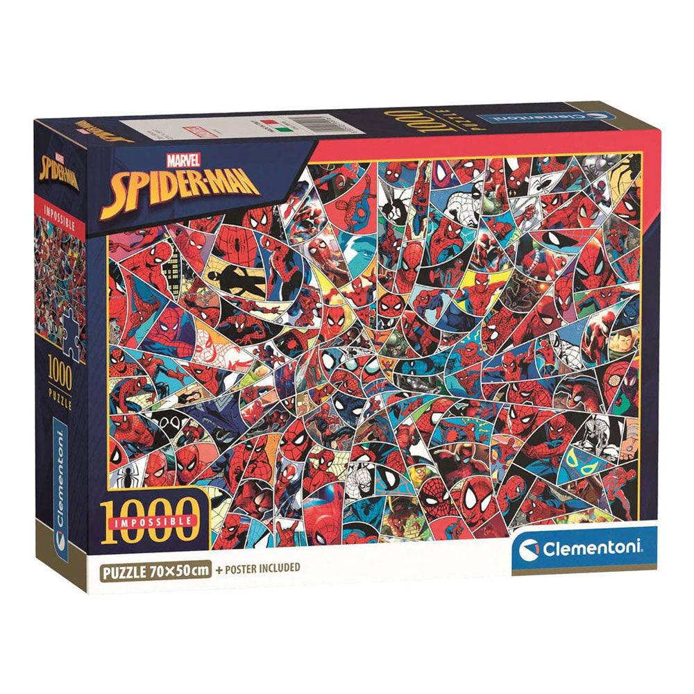 Clementoni-Puzzle „Impossible Marvel Spiderman“ – 1000 Teile.