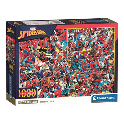 Clementoni-Puzzle „Impossible Marvel Spiderman“ – 1000 Teile.