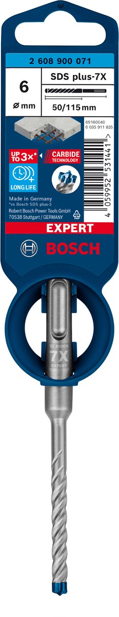 Bosch Expert SDS Plus-7x Schlagbohrmaschine 6 x 50 x 115 mm