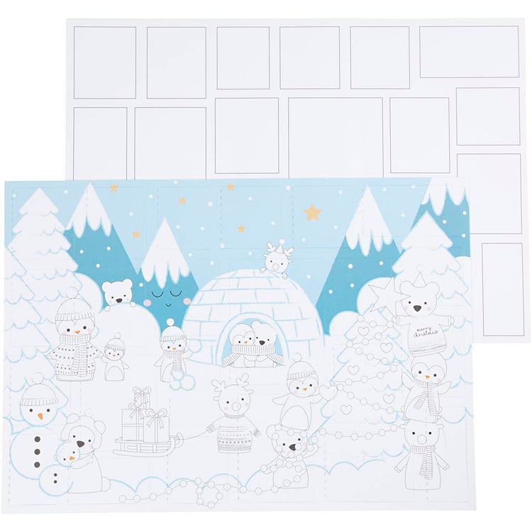 Creativ Company Weihnachtskalender, Größe 30x42 cm, 30 Stück 1 Box