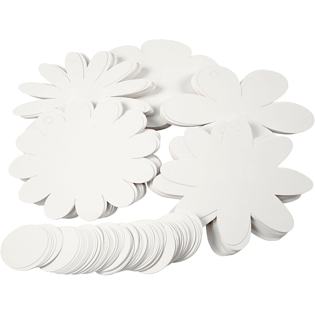 Creativ Company Flowers, D 20 cm, 400 g, weiß, 5x20 Stück 1 Box