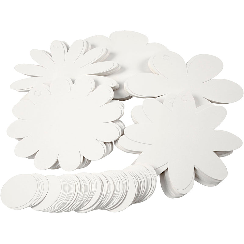 Creativ Company Flowers, D 20 cm, 400 g, weiß, 5x20 Stück 1 Box
