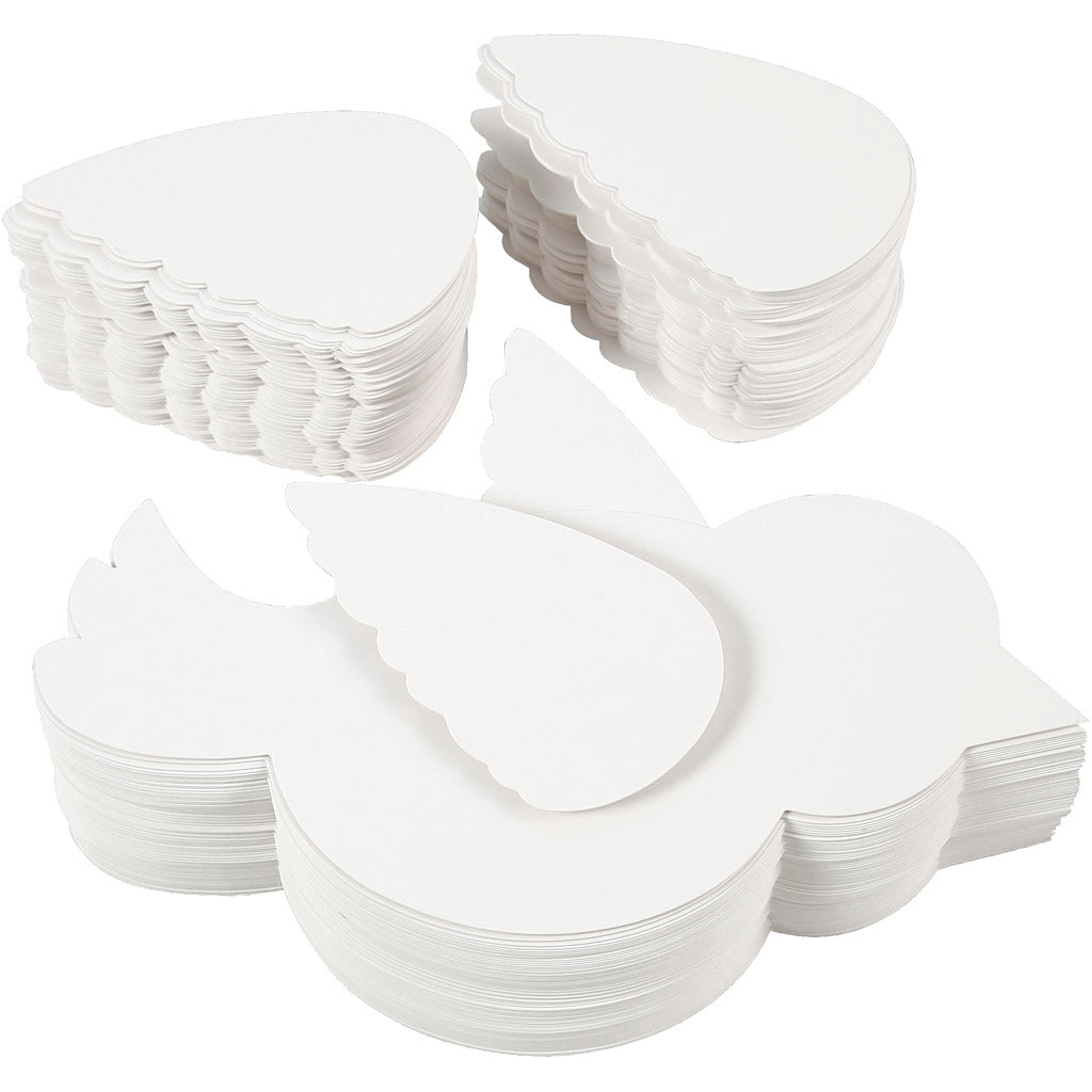 Creativ Company Vogel, L: 25 cm, 400 g, weiß, 100 Set 1 Box