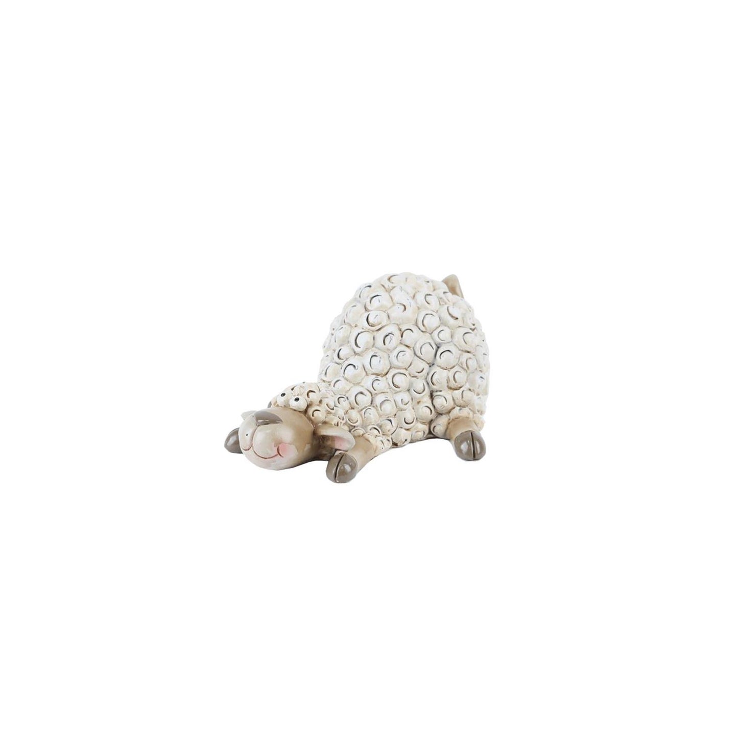 Figur Schaf beige groß 18x15,5x9cm